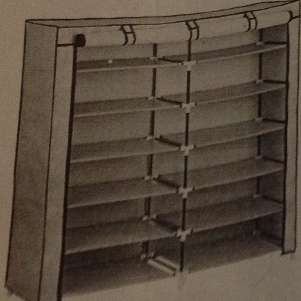 Canvas and Metal Portable Closet/Storage Unit